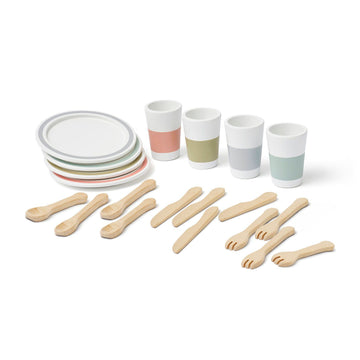 Kid's Concept - Houten speelservies 4 personen - Bistro
